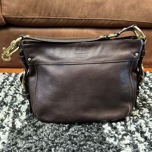 Coach Zoey shoulder bag dark brown style 12671